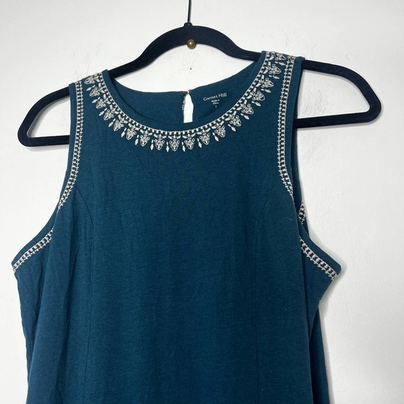 Garnet Hill Embroidered Jewel-Neck Maxi Dress - Picture 3 of 10